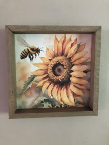 Decoupage Sunflower Shadowbox
