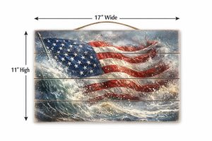 Decoupage Flag on Wood